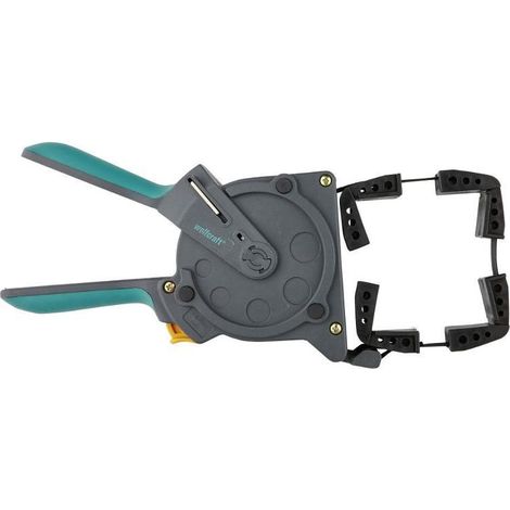 wolfcraft I Einhand-Rahmenbandspanner I 3681000 I Zugkraft 25 kg, Bandlänge 5 m I Bandspanner I Spannhilfe I Spannwerkzeug (1/10)