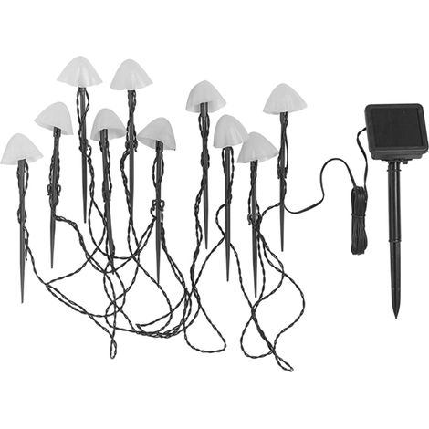 Guirlande lumineuse solaire étanche pour jardin extérieur, pelouse, décoration, lampe LED champignon. (1/5)
