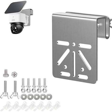 Support de Gouttière en Acier Inoxydable pour SoloCam S340, Installation sans Perçage, Compatible Caméras IP PTZ Solaire, Vis Antirouille Incluses, Extérieur (1/5)