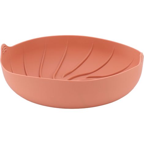 Doublure en silicone pour friteuse, résistante à la chaleur, panier à friteuse rond réutilisable, en silicone rose rouge pour la cuisine. (1/5)