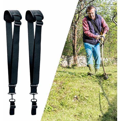 Correa de hombro universal de nailon para desbrozadoras, juego de 2 correas de arnés para cortacéspedes y desbrozadoras. (1/5)