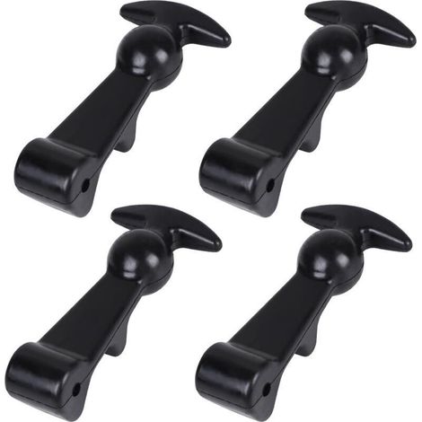 Supports de capot en caoutchouc élastique, fixations de capot de voiture avec boucles en T flexibles et loquets en caoutchouc flexibles pour chariot motorisé. (1/4)