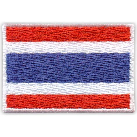 Aufnäher mit thailändischer Flagge – selbstklebend – gestickter Aufnäher/Abzeichen/Emblem