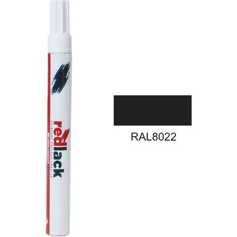 Feltro Vernice per ritocchi 8 ml – RAL 8022 – Marrone nero – lucida – multisupporto – Redlack
