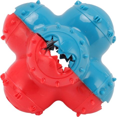 Leckerliball für Hunde, quietschendes Anti-Stress-Kauspielzeug, Leckerli-Spender, Intelligenzspielzeug für kleine Hunde (1/5)
