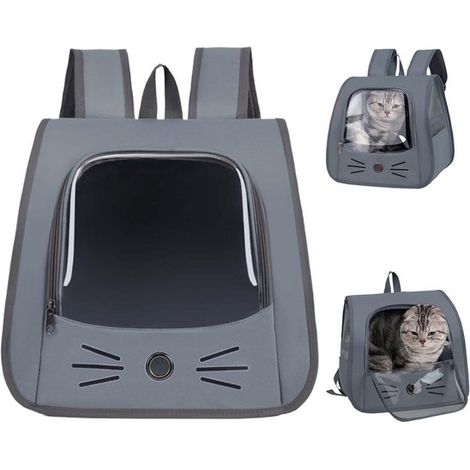 Mochila plegable para gatos y perros pequeños - Transporte portátil para mascotas (1/5)