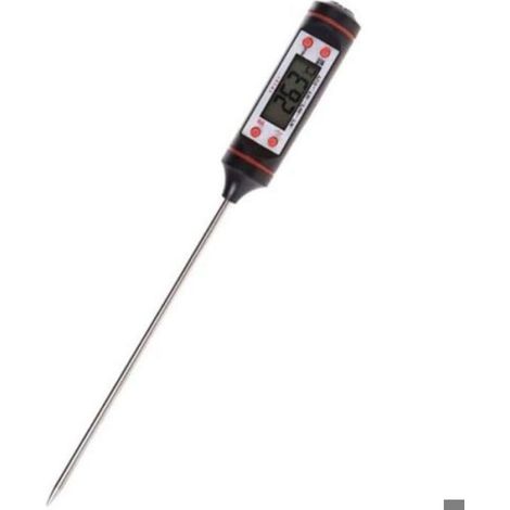 Thermomètre De Cuisson - Lecture Instantanée 2-3 S - Plage -50 À 300 °C - Sonde Acier Inoxydable 120 mm - Écran LCD Rétroéclairé - Pour Viande Grillades Barbecue Pâtisserie - 1 Pièce (1/5)