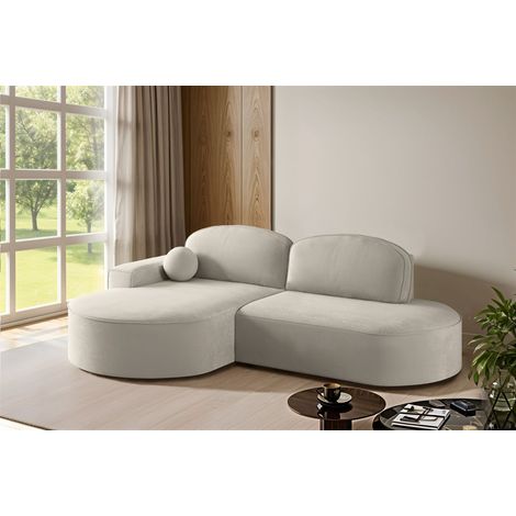 Ecksofa Schlafsofa Sofa GIRONA Stoff Salvador Beige Ottomane Links (1/5)