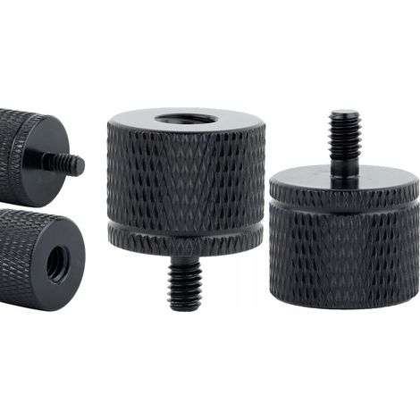 Adapterhülse Reduzierstück 1/4" auf M4 Stativ, Aluminium, schwarz, 20 mm