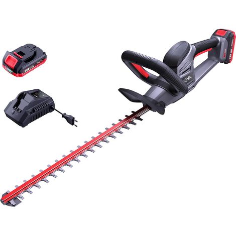 Taille-haie sans Fil, Lame à Double Action de 55 cm capacité de coupe de 20 mm, poignée à boucle ergonomique pour la taille des haies (1/5)