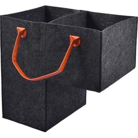 Paniers d'escalier pour escaliers en moquette et en bois, panier de rangement pour chaussures et linge, organisateurs de marches avec poignées, paniers d'escalier en osier, paniers à linge (1/5)