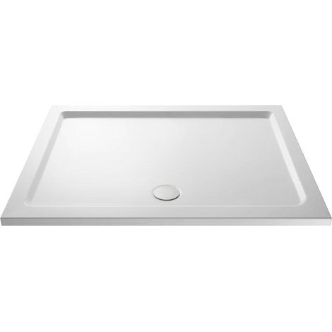Slim 1600 x 700 Rectangular Stone Resin Shower Tray For Wetroom Enclosure (1/2)