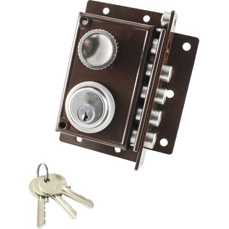 Cerradura Jis 240 Pintada Marron 11x7/ Derecha