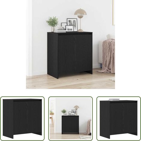 Holzschrank - Sideboard Schwarze Eiche 70 x 41 x 75 cm Holzwerkstoff (1/5)