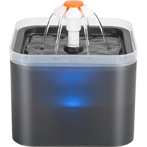 Fontaine a Eau Chat: Fontaine à Eau pour Chat Ultra Silencieux - Distributeur Eau Chien avec Lumière LED - Filtration Multiple - 3 Modes d'Ecoulement de l'eau (1/5)