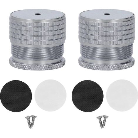 Élévateurs de meubles réglables (23-37 mm), paquet de 2, pieds de lit, de canapé et de table en alliage d'aluminium, capacité de charge 50-500 kg, gain de place, gris. (1/5)