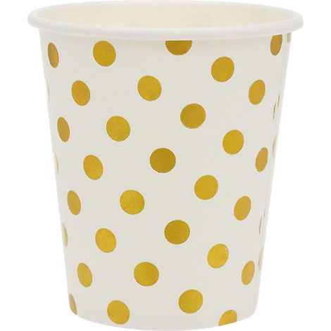 Geschirrset, Dessertteller-Set, Dixie-Becher, Einwegbecher, Flecken, Vergoldung, umweltfreundlich, für Zuhause