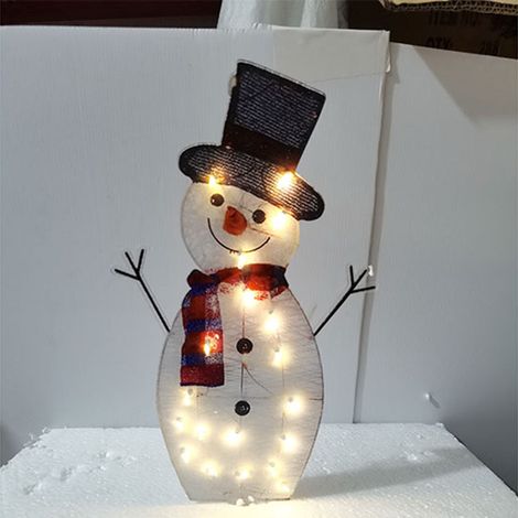 Snowman - Lumineux - Décoration Extérieure pour Jardin et Patio - Acrylique - Ensemble de 3 Tailles (Grand, Moyen, Petit) (1/5)