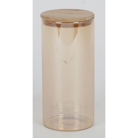 6x Vorratsglas Bambusdeckel 2,5L Gefäß Box Behälter Aufbewahrung Müsli Nudeln (1/5)