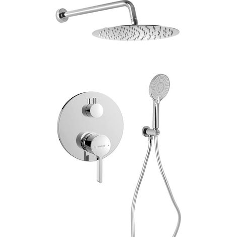 Ensemble de douche à encastrer ICONIC avec robinet, 2 sorties, chrome (1/2)