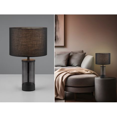 Trio Leuchten Tischleuchte Grazia E14, schwarz, Metall/Glas Lampen (1/5)