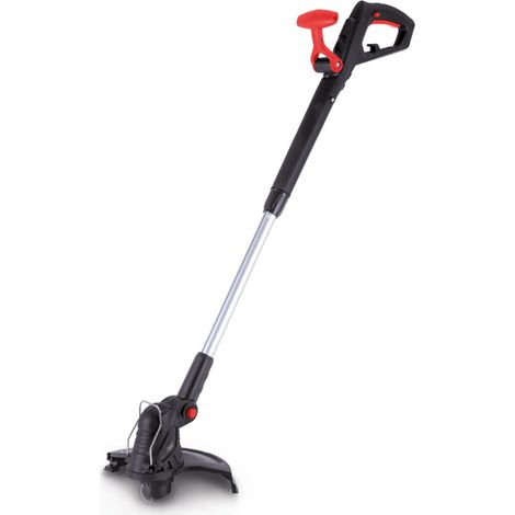Scheppach Coupe-bordures électrique EGT350 – 350 W – 230 - 240 V / 50 Hz – Largeur de coupe 250 mm – Guidon télescopique en continu de 30 cm – Tête de coupe à 5 positions
