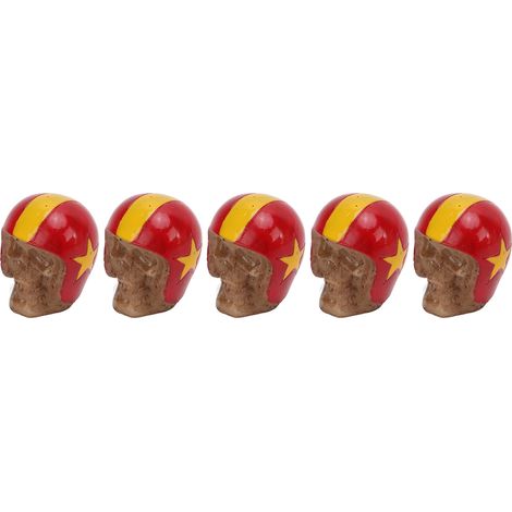 Capsule de valve de pneu en forme de crâne, ABS cuivre antirouille, universel pour SUV camion, rouge, jeu de 4 (1/5)