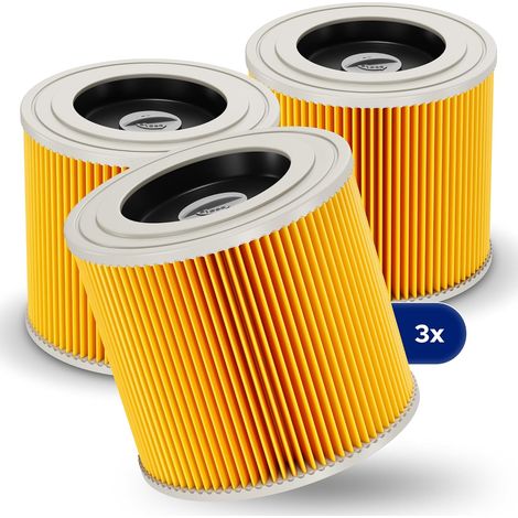 Filterkartuschen + 3 Ersatzbefestigungsschrauben – Kompatibel mit den Kärcher Staubsaugern WD3 Premium, WD2, WD3, WD 3 MV3 und WD 3 P – Austauschbares Verlängerungsset (1/5)