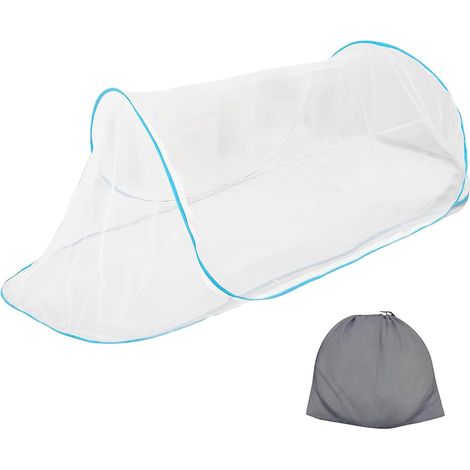 Moustiquaire de Voyage Pliable Pop-up - 200 x 80 x 56 cm - pour lit Simple - Moustiquaire de Camping - Protection à 360 ° - Respirant