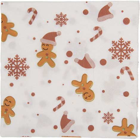 Serviettes en Papier Blanc pour Table et Repas Lot de 20 Pièces Format 33 x 33 cm - PANGIVO