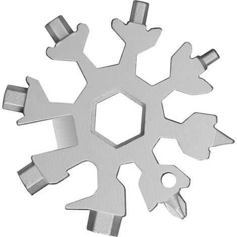 Clé à neige multifonctionnelle hexagonale en acier à haute teneur en carbone, outil à main universel et portable (1/4)