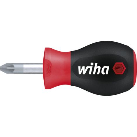 Wiha Tournevis SoftFinish® Pozidriv avec lame ronde courte PZ1 x 25 mm (26971)