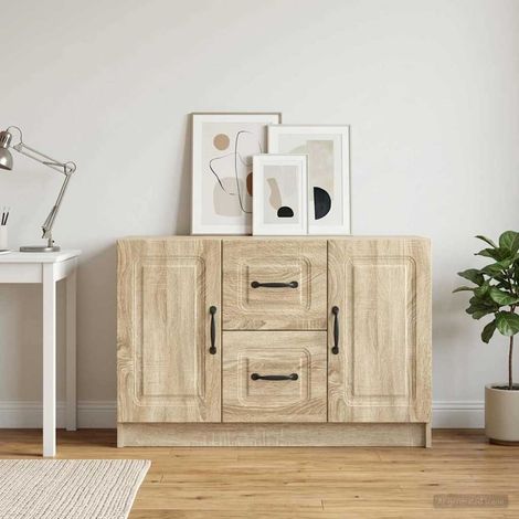 vidaXL Buffet Chêne Sonoma 89 x 34,5 x 57 cm Bois d'ingénierie (1/5)