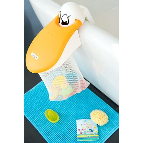 Rotho Babydesign KidsKit Raccogli-giocattoli a forma di pellicano, Peli's Play Pouch, Per bambini dai 3 anni in su, 36 x 19 x 19 x 19 cm, Bianco, 60005