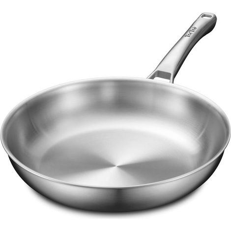 Poêle en acier inoxydable - GUTENT - Tri-Ply - 28 cm - Tous feux (induction) - Sans revêtement (1/5)