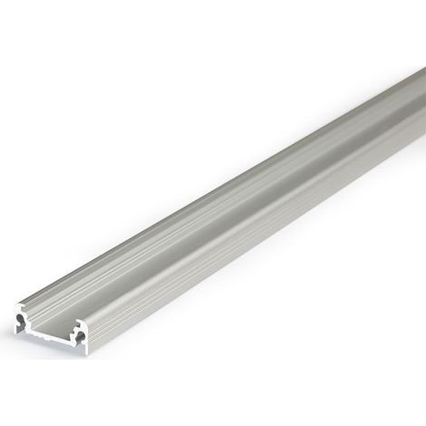 Perfil plano de aluminio anodizado de 1 m para tiras LED de 14,4 mm. Miidex Lighting® (1/4)