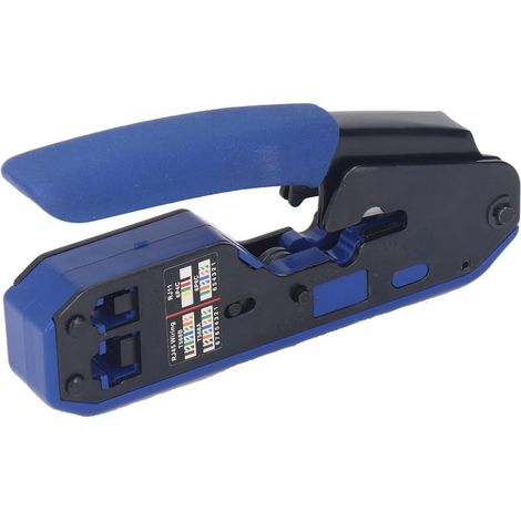 RJ45 Crimp- und Abisolierset für Cat5-, Cat5e- und Cat6-Durchgangssteckverbinder (1/5)