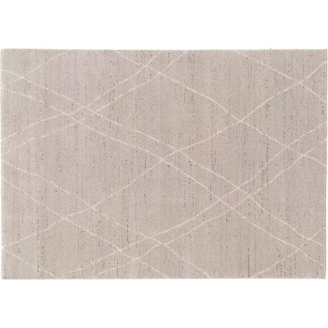 Tapis rectangulaire motif berbère gris clair 160 x 230 cm