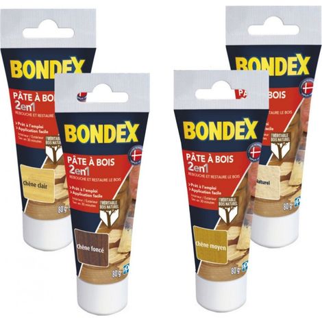 BONDEX - Pâte à bois chêne clair 80 g