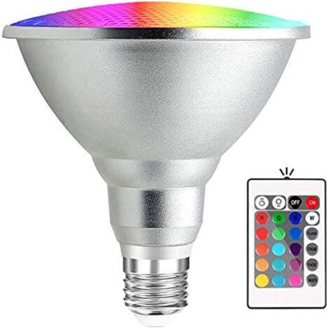 20 W Ampoule LED RGB E27 Par38 étanche avec télécommande IR 24 touches (RGB et blanc froid) [Classe énergétique A+]dengyank (1/5)