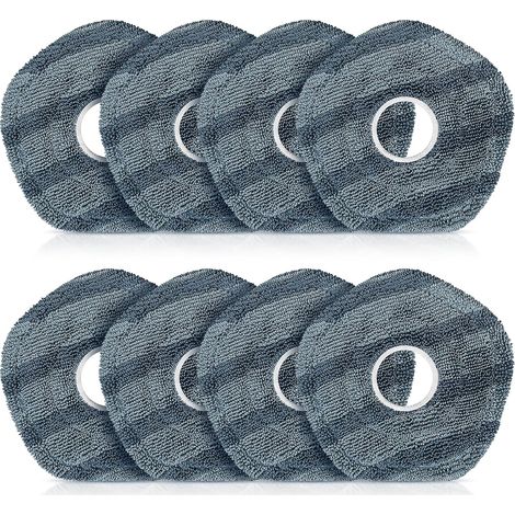 Pack de 8 lingettes de rechange pour aspirateur eufy X10 Pro Omni, ensemble d'accessoires de remplacement pour tampons de nettoyage rotatifs (1/5)