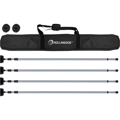 Draper 09666 ROLLINGDOG Dust Barrier Poles, 1.4-3.3m (7 Piece)