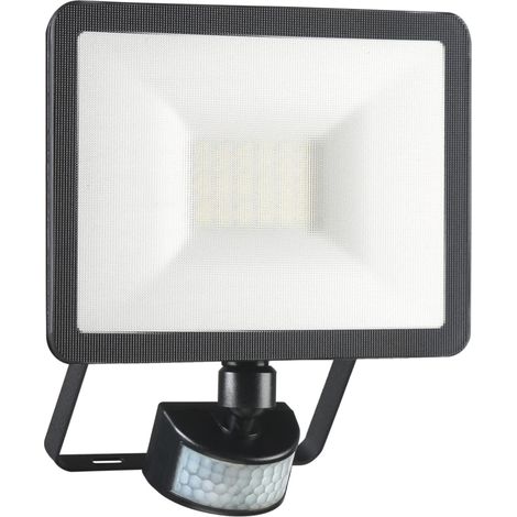 LED Flutlichtstrahler mit Bewegungsmelder Schwarz, 20 Watt, IP54
