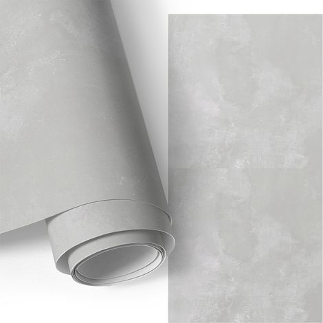 Klebefolie für Möbel - Möbelfolie - Selbstklebefolie - Küche folieren - Schrank folieren - Tischfolie - Grauer Hintergrund 75x150 cm