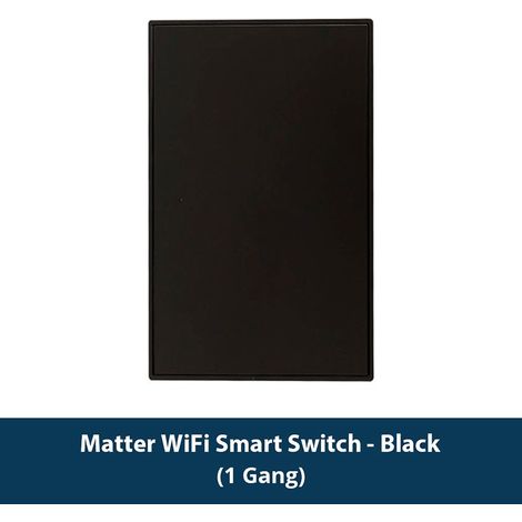 Tuya Interruttore a Pulsante Nero per Luce Smart Matter da Muro Serie Fusion Dimensione: 1 Pulsante (1/4)