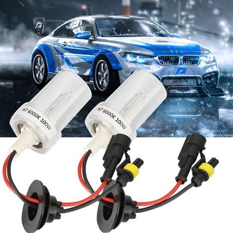 Ampoules H7 100W 6000K Super Lumineuses Phares Xenon Auto Remplacement Lampe Voiture (1/4)