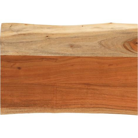 Tischplatte 70x40x3,8 cm Rechteckig Massivholz Akazie Baumkante