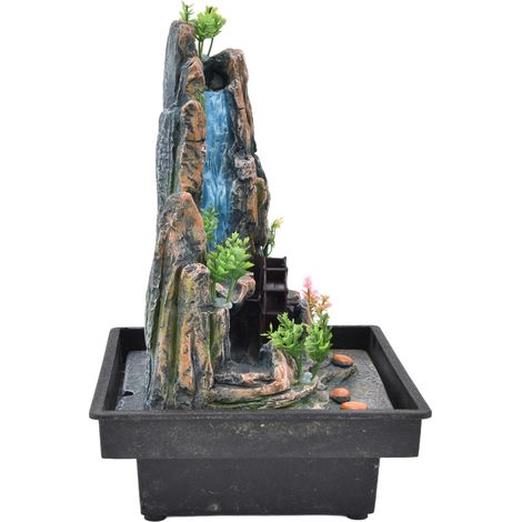 Steingartenbrunnen mit Kaskadenwasser, Tischdekoration, Wohnaccessoire, Modell 1002 mit Sprühnebelsystem, große Ausführung, 220 V (europäischer Standard) (1/5)