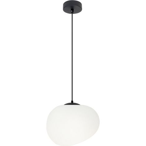 Suspension blanche abat-jour irrégulier Ø20 Stones Candellux