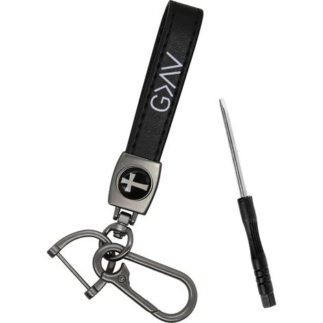 Porte-clés « Dieu est plus grand » pour chrétiens, porte-clés croix en métal et cuir de qualité supérieure avec mousqueton, organiseur de clés de voiture pour sac à dos, cadeau inspirant pour les fêt (1/5)